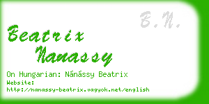 beatrix nanassy business card